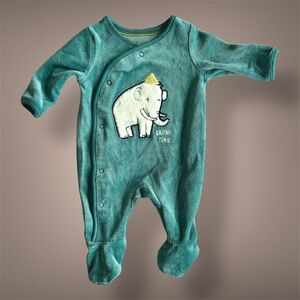 German brand C&A Baby Footie One-Piece with Elephant